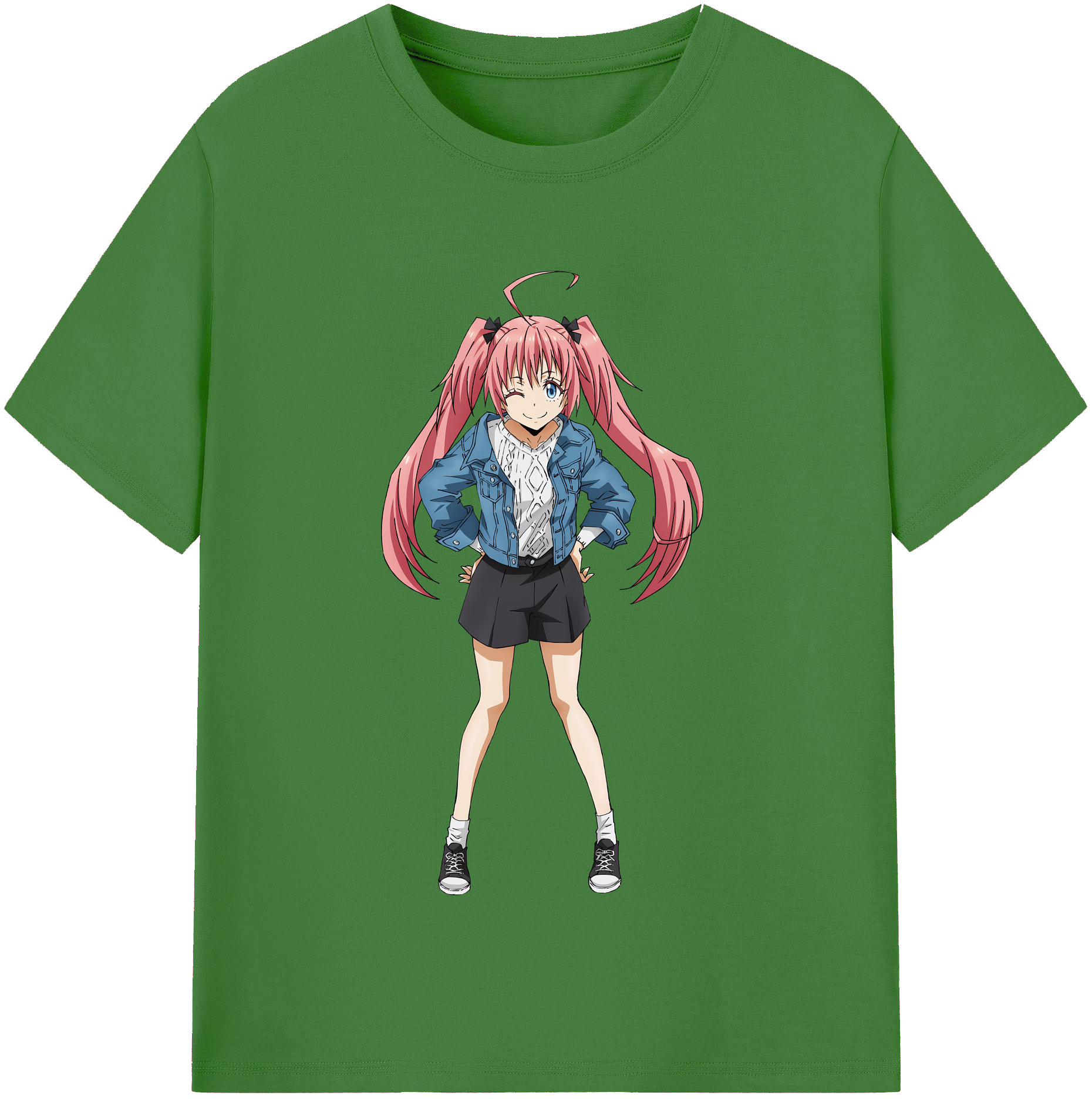 （画像用） 転スラ Regarding Reincarnated to Slime レディースカジュアルプリントTシャツ（綿100％）